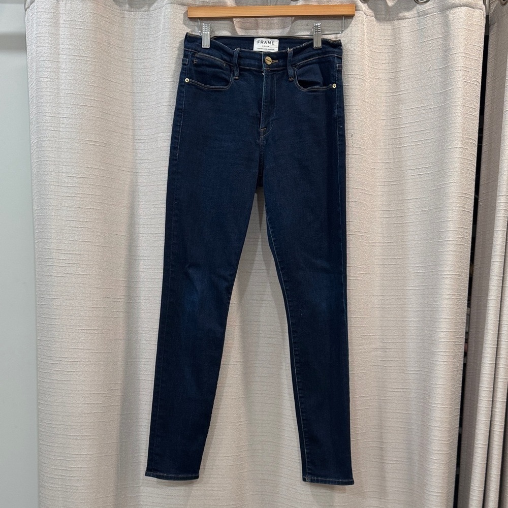 Frame Le High Denim Women's Dark Blue Skinny Jeans Size 28